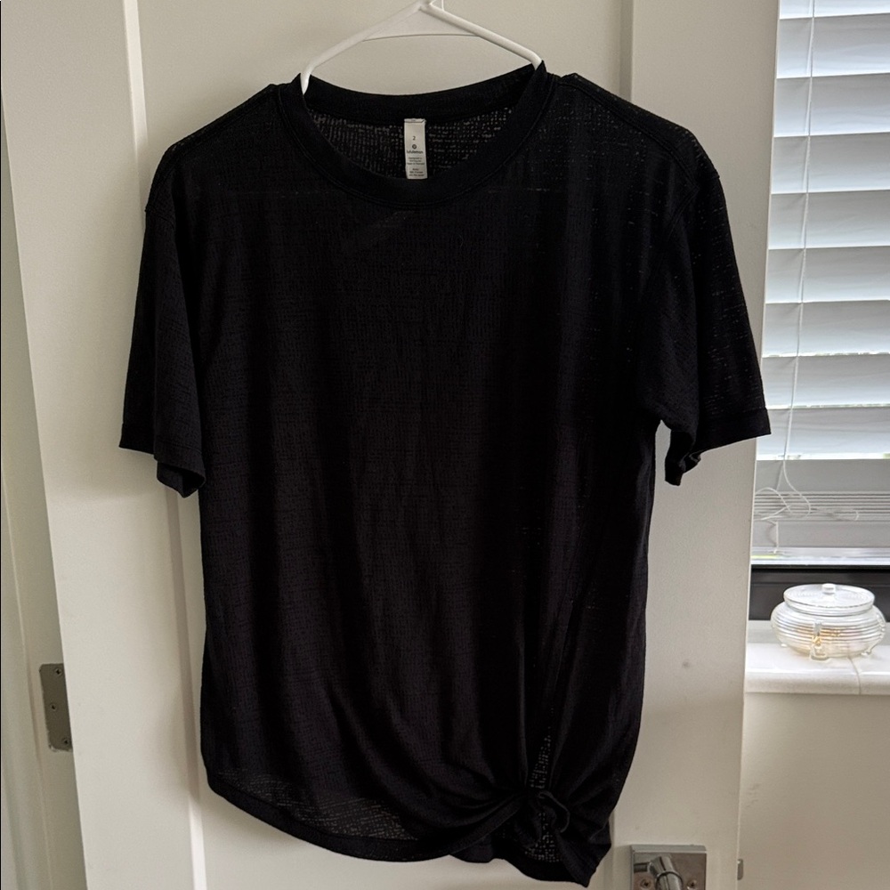 lululemon athletica Black Short Sleeve Crew Tee